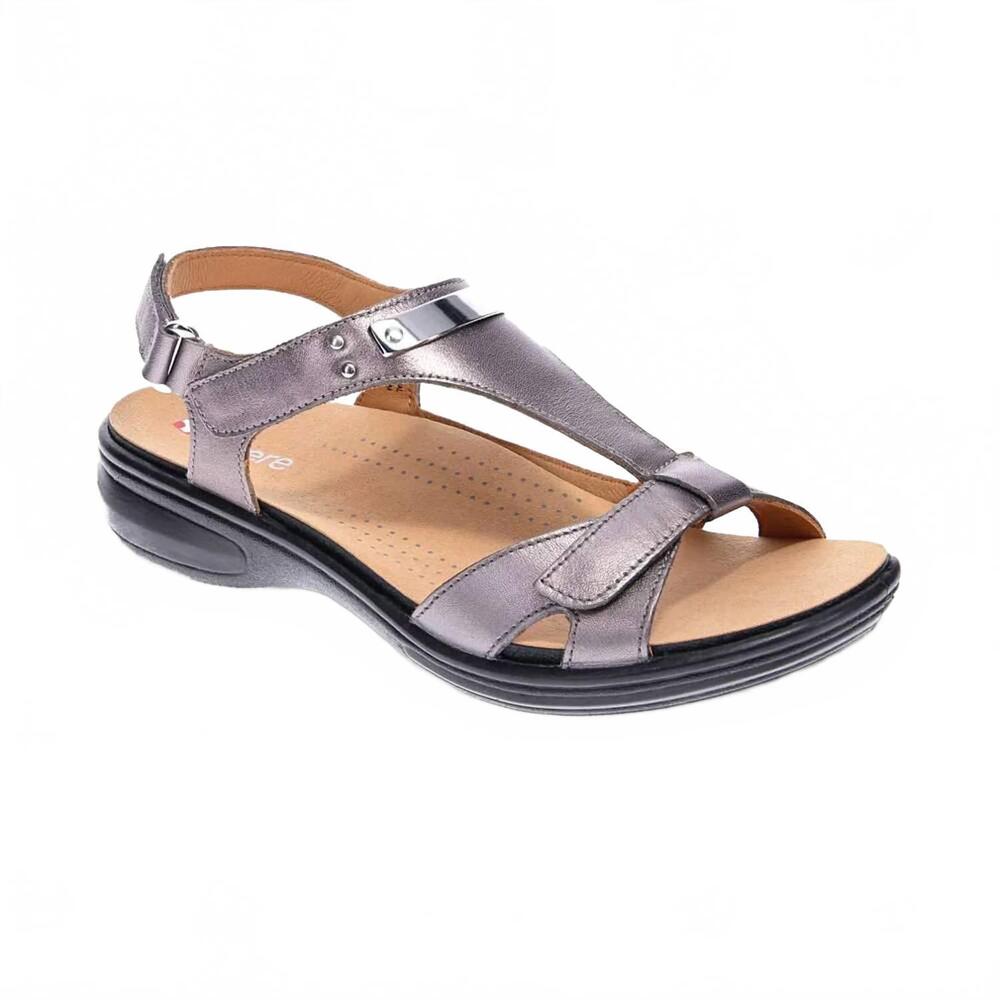 NEW REVERE women's santa cruz sandal in gun metal